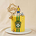 Brazil Football Team Chocolate Birthday Cake