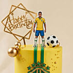 Brazil Football Team Chocolate Birthday Cake