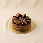 Decadent Chocolate Baked Cheesecake with Macarons