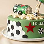 Gravity-Defying Heineken & Football Chocolate Cake