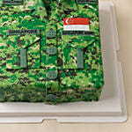 Singapore Army Camouflage Uniform Chocolate Cake