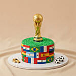 World Cup Trophy & Flags Chocolate Cake