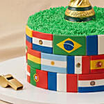 World Cup Trophy & Flags Chocolate Cake