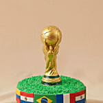 World Cup Trophy & Flags Chocolate Cake