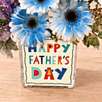 Father's Day Gerbera and Delphinium Flower Vase