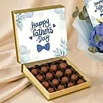 Father's Day Blue Hydrangea Bouquet & Truffle Chocolate Set