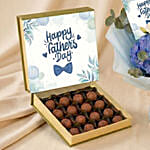 Father's Day Blue Hydrangea Bouquet & Truffle Chocolates
