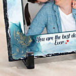Best Dad Ever - Personalised Slate Frame Gift