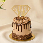 Super Dad Chocolate Cake & White Anthurium Plant Gift
