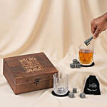 World's Greatest Dad - Premium Whiskey Glass & Stone Set