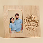 Personalised Wedding Anniversary Engraved Wooden Frame