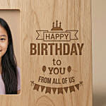 Personalised Birthday Engraved Wooden Frame