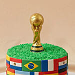 World Cup Trophy & Flags Chocolate Cake