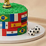 World Cup Trophy & Flags Chocolate Cake