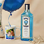 Stitch Theme Personalised Cushion, Mug & Gin Set for Dad