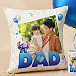 Stitch Theme Personalised Cushion, Mug & Gin Set for Dad