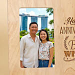 Personalised Anniversary Engraved Wooden Frame