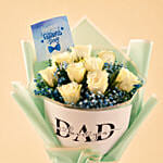 Fathers Day Roses & Baby's Breath Bouquet