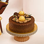 Adorable Love Gift Combo Arrangement with Ferrero Rocher Chocolate Cake