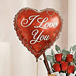 Adorable Love Gift Combo Arrangement with Floral Heart Cake