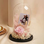 Personalised Forever Rose Dome with Mini Cake