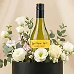 Elegant Wine & Floral Gift Arrangement
