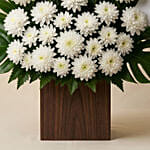 White Ball Mums Flower Stand