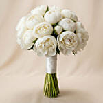 20 White Peonies Bouquet
