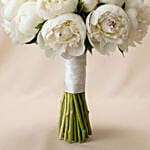 20 White Peonies Bouquet