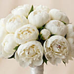 20 White Peonies Bouquet