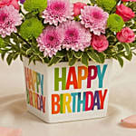 Colorful Birthday Wishes Flowers