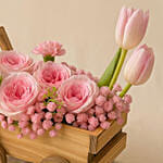 Elegant Pink Roses & Tulips