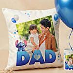 Stitch Theme Personalised Cushion, Mug & Gin Set for Dad