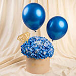Super Dad Blue Hydrangea & Balloon Hatbox