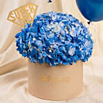 Super Dad Blue Hydrangea & Balloon Hatbox