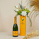 Luxury Flower Arrangement with Veuve Clicquot Champagne