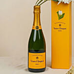 Luxury Flower Arrangement with Veuve Clicquot Champagne