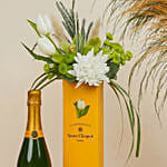 Luxury Flower Arrangement with Veuve Clicquot Champagne