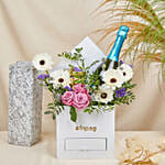 Villa Sandi Prosecco and Flowers Box Gift