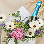 Villa Sandi Prosecco and Flowers Box Gift