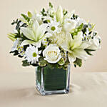 Beautiful White Flowers Vase