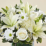 Beautiful White Flowers Vase