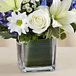 Blue and White Blooms Vase