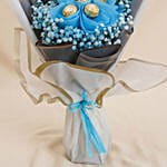 Blue Roses and Rochers Bouquet