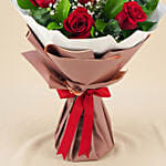 Bunch Of Beautiful 6 Red Rose For Valentines