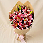Bunch Of Pink Lilies