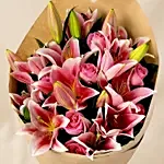 Bunch Of Pink Lilies