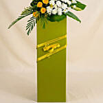 Everlasting Condolence Mixed Flowers Green Stand