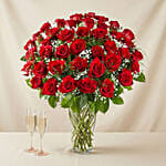 Bunch of 50 Scarlet Red Roses
