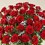 Bunch of 50 Scarlet Red Roses